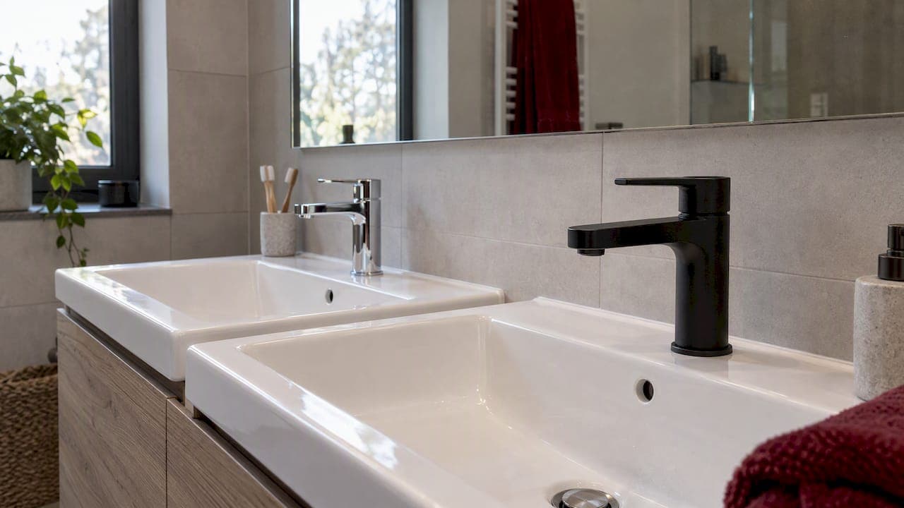 Chrom vs. Schwarz: Welche Armaturen passen zu Ihrem Bad?